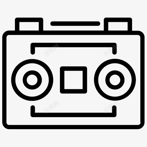 盒式磁带录音录音带图标svg_新图网 https://ixintu.com 录音 录音带 数字录音 数字音频 盒式磁带 视频生产线图标