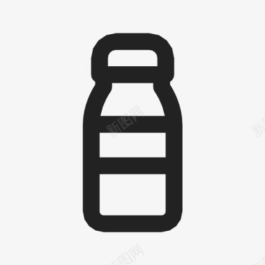 水瓶饮料玻璃杯图标图标