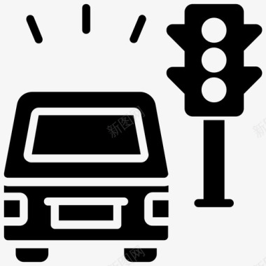 车辆信号信号灯停车灯图标图标