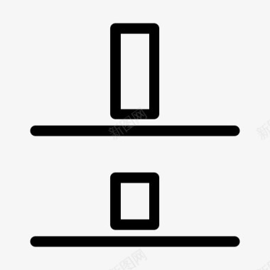 垂直分布底部对齐垂直分布图标图标