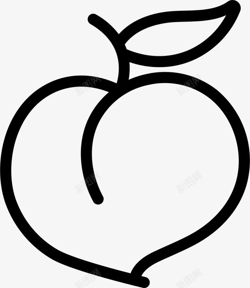 桃子食品水果图标svg_新图网 https://ixintu.com 有机 桃子 水果 素食 食品 食品和饮料