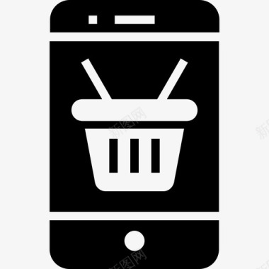 移动购物篮iphone购物图标图标