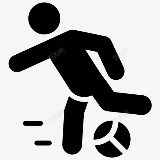 踢足球比赛足球运动员图标svg_新图网 https://ixintu.com 奥林匹克标志 奥运会比赛 足球比赛 足球运动员 踢