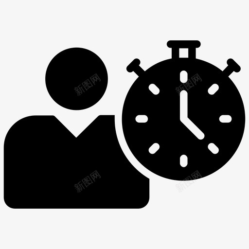 时间管理时间计划社交媒体策略字形图标svg_新图网 https://ixintu.com 时间管理 时间计划 社交媒体策略字形图标