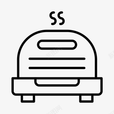 华夫饼机电器厨房图标图标