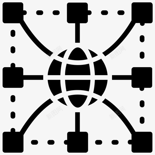 互联网事物全球通信互联网接入图标svg_新图网 https://ixintu.com 互联网事物 互联网接入 互联网连接 人工智能字形图标 全球通信 在线存在 物联网