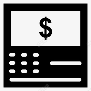 自动取款机设备金融图标图标