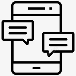 移动通信标志会话移动通信短信图标高清图片