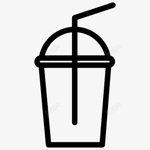 奶昔咖啡杯子图标svg_新图网 https://ixintu.com 冰沙 咖啡 外卖 奶昔 杯子 食物概要