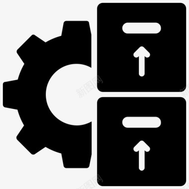 库存控制仓库管理物流配送图示符图标图标