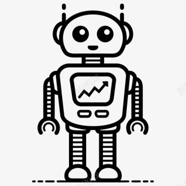 机器人机器人顾问金融科技人工智能图标图标