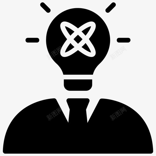 个人解决方案光明的想法创造性思维图标svg_新图网 https://ixintu.com 个人解决方案 人力资源字形图标 光明的想法 创造力 创造性思维 智力