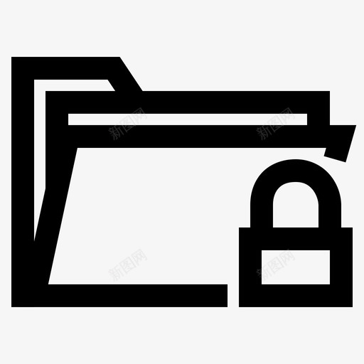 锁文件夹用户界面图标svg_新图网 https://ixintu.com 文件夹 用户界面 锁