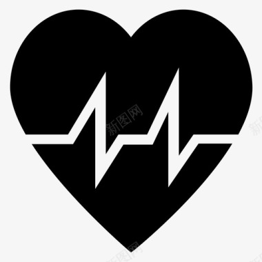 心跳健康生命图标图标