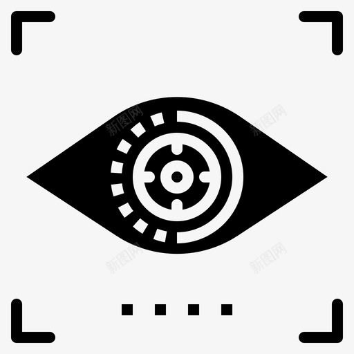 眼睛保护扫描图标svg_新图网 https://ixintu.com 人工智能和技术坚实 保护 安全 扫描 技术 眼睛