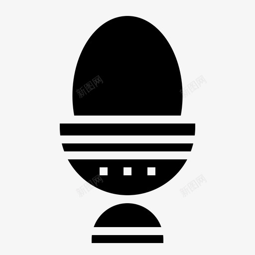 鸡蛋煮熟食物图标svg_新图网 https://ixintu.com 健康固体 煮熟 蛋白质 食物 鸡蛋