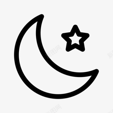 月亮新月梦想图标图标