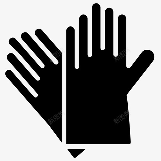 防护手套手手套皮手套图标svg_新图网 https://ixintu.com 安全手套 工业字形图标 手手套 橡胶手套 皮手套 防护手套