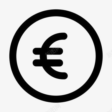 欧元现金金钱图标图标
