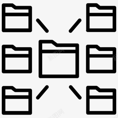 数据结构数据网络文件夹网络图标图标