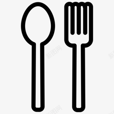 餐具叉子餐食图标图标