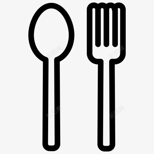 餐具叉子餐食图标svg_新图网 https://ixintu.com 勺子 叉子 食物概要 餐具 餐食