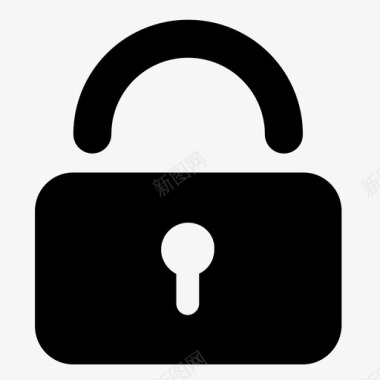 锁防卫隐私图标图标