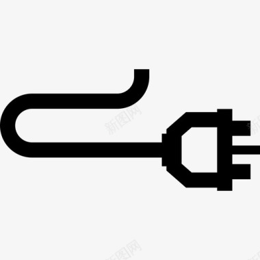 电气插头电缆引脚图标图标