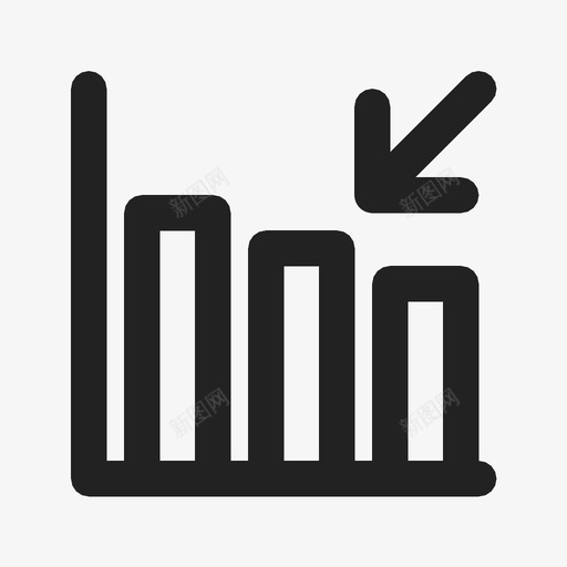 图表条形图烛台图图标svg_新图网 https://ixintu.com 下降 利润 图表 条形图 烛台图 统计