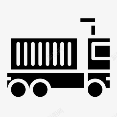 货车卡车固体运输车图标图标