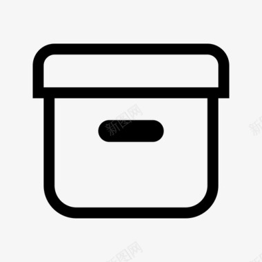 档案盒文件盒基本图标集图标