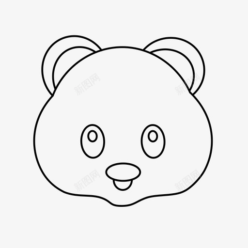 熊动物熊猫图标svg_新图网 https://ixintu.com 动物 动物园 泰迪熊 熊 熊猫