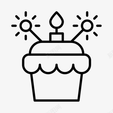蛋糕生日蛋糕糖果图标图标