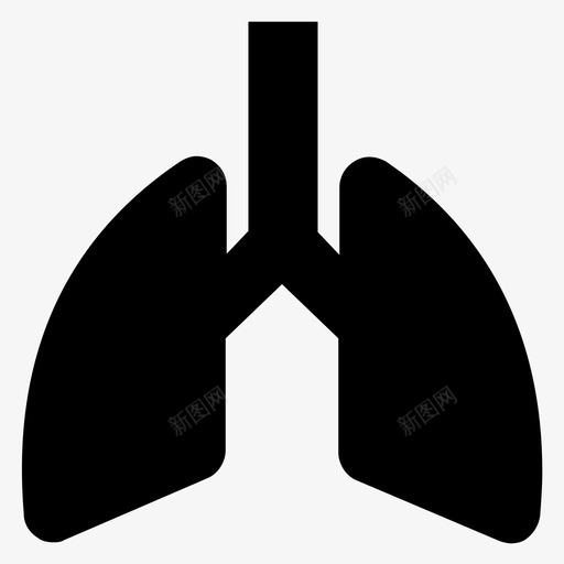 肺身体器官图标svg_新图网 https://ixintu.com 医疗卫生 呼吸 器官 肺 身体