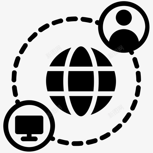 全球网络网络空间全球连接图标svg_新图网 https://ixintu.com 互联网 全球网络 全球连接 编程字形图标 网络空间