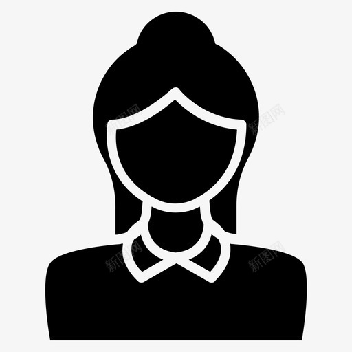 女性化身女孩用户图标svg_新图网 https://ixintu.com 女孩 女性 女性化身 用户