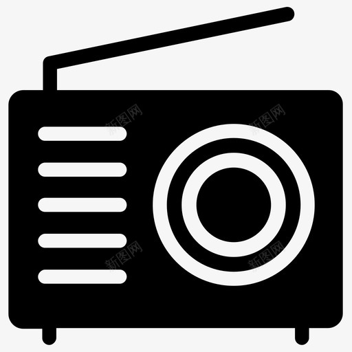 收音机信号wifi图标svg_新图网 https://ixintu.com wifi 信号 收音机 无线图标 电子