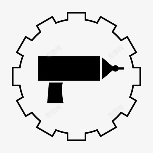 钻机螺旋钻电钻图标svg_新图网 https://ixintu.com 建筑 建筑用具 电钻 螺旋钻 钻机