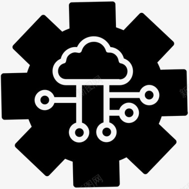 云计算云计算网络云托管服务器图标图标