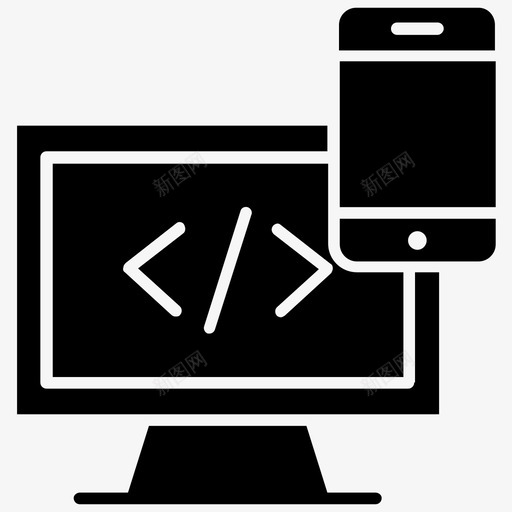 软件开发自定义编码html代码图标svg_新图网 https://ixintu.com html代码 web编码 数据科学字形图标 编程语言 自定义编码 软件开发