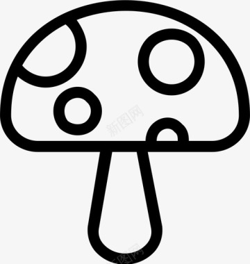 蘑菇香菇真菌图标图标
