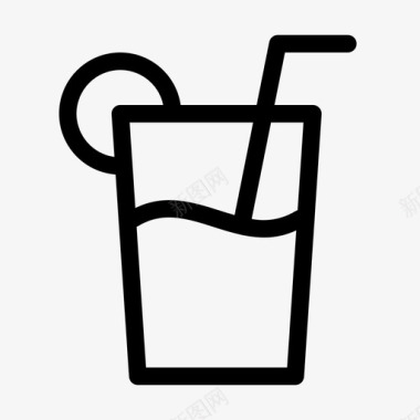 柠檬水饮料杯子图标图标