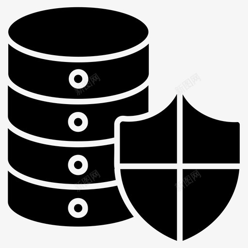数据保护数据完整性数据库安全图标svg_新图网 https://ixintu.com 在线信息安全 数据保护 数据完整性 数据库安全 网络和通信字形图标