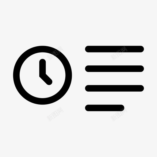 时间表条目历史记录日志图标svg_新图网 https://ixintu.com 历史记录 基本图标集 工作时间 日志 时间表条目 时间跟踪