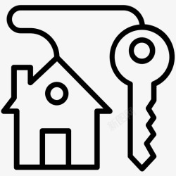 房屋所有权首付家庭钥匙房屋所有权图标高清图片
