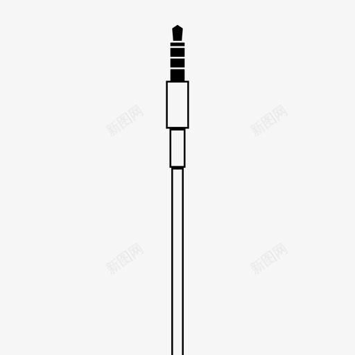 耳机插孔音频线缆图标svg_新图网 https://ixintu.com 监听 线缆 线缆轮廓 耳机插孔 音频