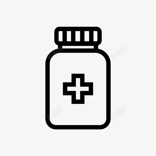 药品瓶子药瓶图标svg_新图网 https://ixintu.com 保健品 瓶子 糖浆 药丸 药品 药瓶