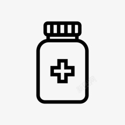 保健品标识药品瓶子药瓶图标高清图片