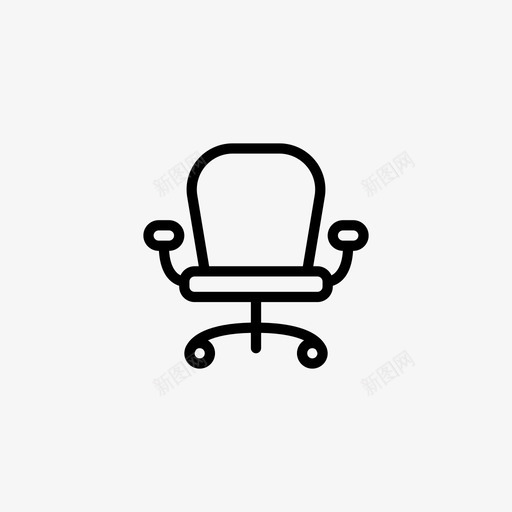 椅子办公椅办公家具图标svg_新图网 https://ixintu.com 办公家具 办公椅 座椅 椅子 转椅