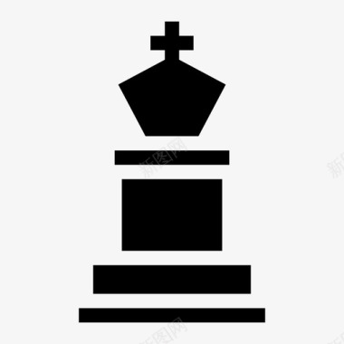 国王国际象棋游戏图标图标